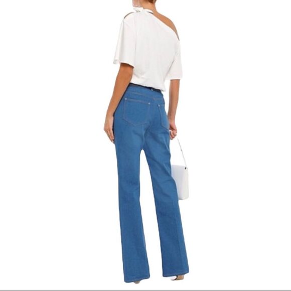 NEW ADEAM Grossgrain Trim High Waisted Relaxed Bootcut Jeans Size 6🎁 - Picture 7 of 11